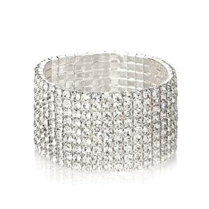 Rhinestone bracelet wide stretchy NWT
